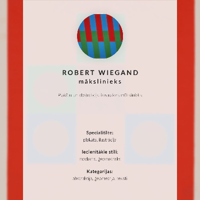 Plagát do obývačky Plagát k výstave Roberta Wieganda (1965)