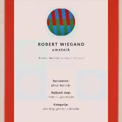 Plagát k výstave Roberta Wieganda (1965) plagát do obývačky