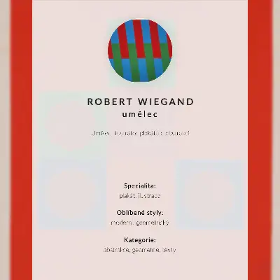 Plagát k výstave Roberta Wieganda (1965) plagát do obývačky