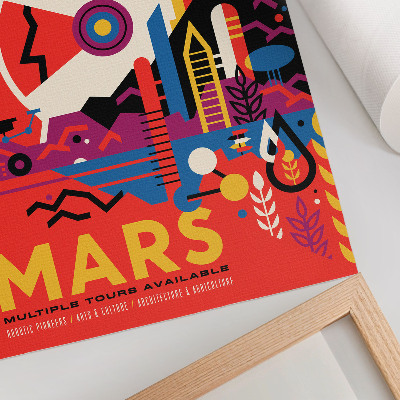 Plagát do obývačky Vesmírne cestovanie na planétu Mars