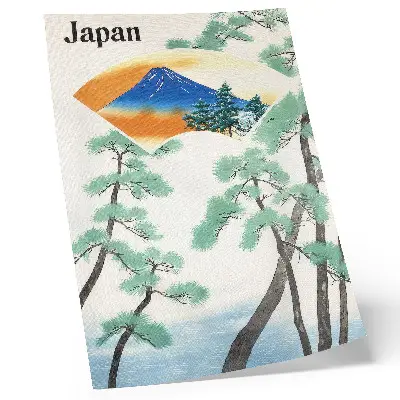Plagát na stenu vintage ilustrácia Cesty japonskej vládnej železnice z roku 1930