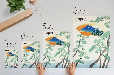 Plagát na stenu vintage ilustrácia Cesty japonskej vládnej železnice z roku 1930