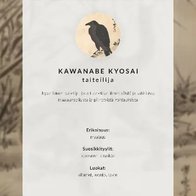 Plagát na stenu mačka chytá žabu od Kawanabeho Kjosaiho