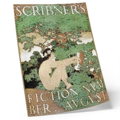 Plagát do obývačky Nahá žena, vydanie časopisu Scribner's Fiction (1897) od Maxfielda Parrisha