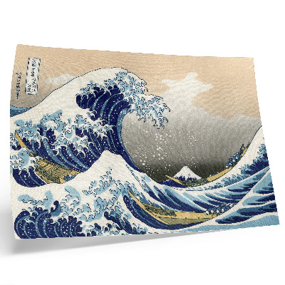 Plagát do izby Veľká vlna pri Kanagawe (1760 – 1849) od Hokusaia – japonská drevotlač ukijo-e