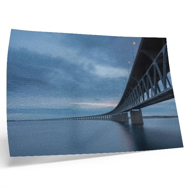 Poster Moderný most cez pokojnú vodu