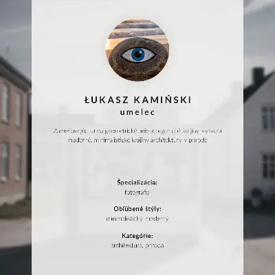 Retro plagát minimalistický motív človeka na schodoch s architektonickými prvkami