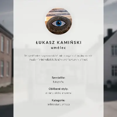 Retro plagát minimalistický motív človeka na schodoch s architektonickými prvkami