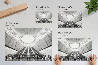 Poster Minimalistický interiér futuristickej architektúry