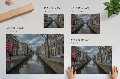 Plagát do izby Kanál, jemná architektúra, atmosférická obloha