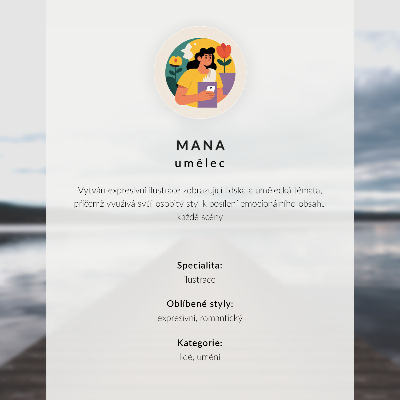 Poster Malebné mólo pri jazere s výhľadom na hory