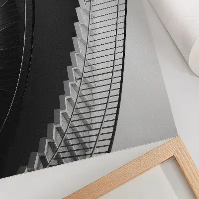 Retro plagát čiernobiela elegancia s modernými tvarmi