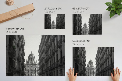 Poster Symetrické fasády historickej mestskej architektúry