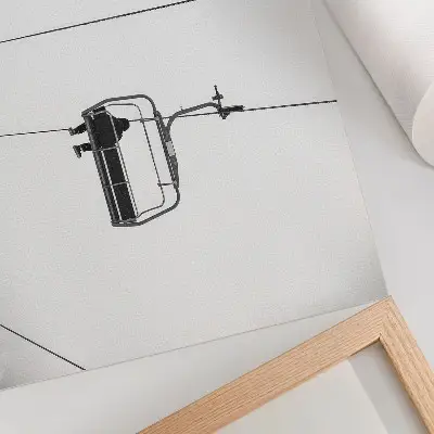 Plagát do izby minimalizmus so zimnou krajinou v znamení samoty a pokoja