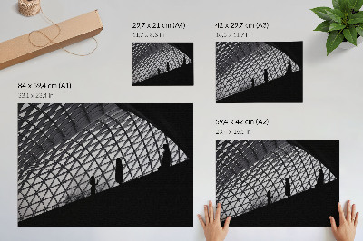 Poster Moderný kontrast siluety strechy