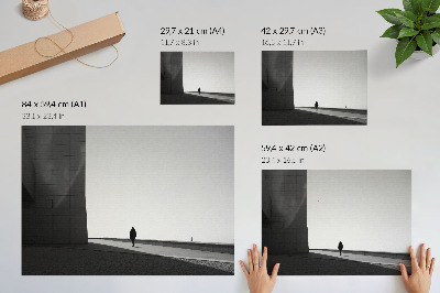 Poster Minimalistická silueta, silné tiene, moderný priestor