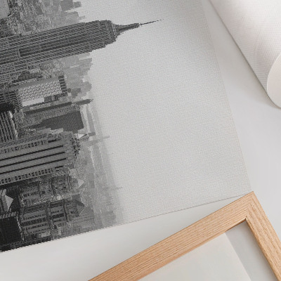 Poster Moderná čiernobiela metropolitná panoráma