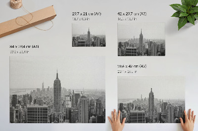 Poster Moderná čiernobiela metropolitná panoráma