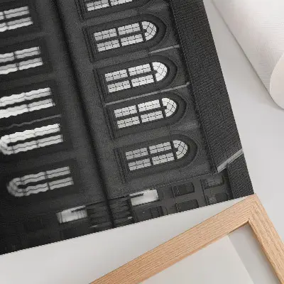 Plagát Symetria architektonická elegancia a harmónia odrazu