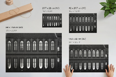 Poster Symetria, odraz, architektonická elegancia, harmónia