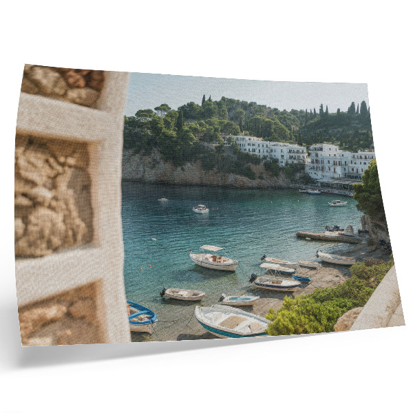 Poster Zátoka Boats Stredomorské kopce