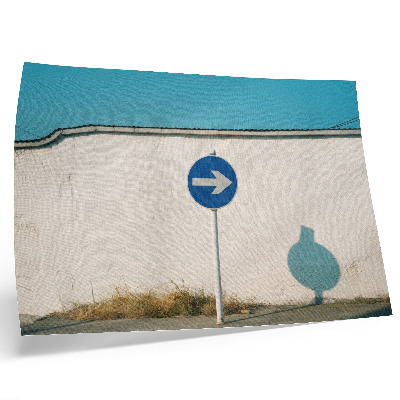 Retro plagát Minimalistický nápis na bielej stene