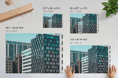 Plagát do izby Moderné budovy sklo geometria harmónia