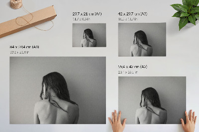 Retro plagát Minimalistické čaro postáv v monochromatickom štýle
