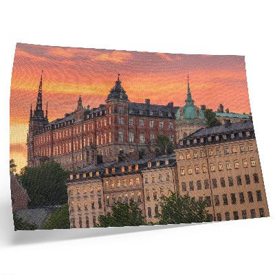 Poster Západ slnka, očarujúce budovy, historická atmosféra