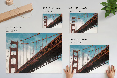 Poster Most s detailmi na pozadí oblohy