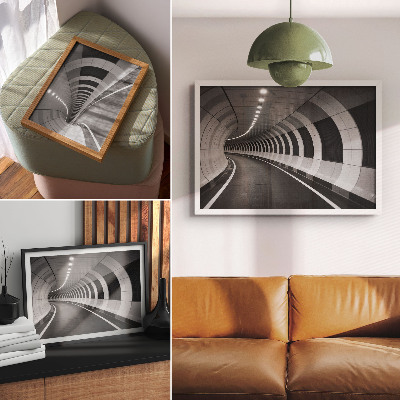 Poster Moderný geometrický priestorový tunel