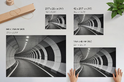 Poster Moderný geometrický priestorový tunel