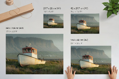Retro plagát Lodžská horská panoráma klimatická nostalgia