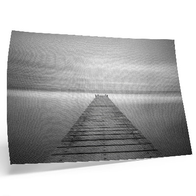 Plagát do izby Monochromatické mólo, pokojný povrch, elegancia