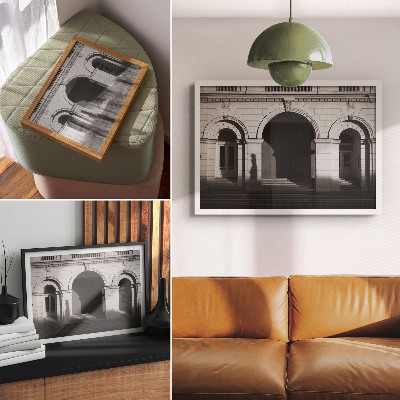 Poster Elegantná architektúra klasických oblúkov tiene