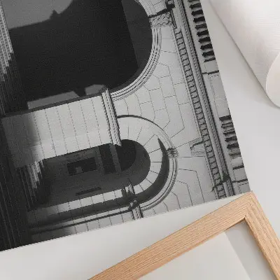 Plagát elegantná architektúra klasických oblúkov a tieňov