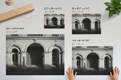 Poster Elegantná architektúra klasických oblúkov tiene