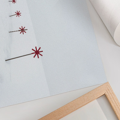 Plagát do izby Minimalistické zimné biele a červené hviezdy