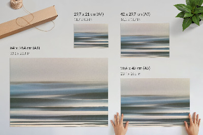 Poster Jemné pastelové vlny v odtieňoch modrej