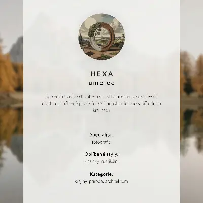 Retro plagát drevená chata pri pokojnej vode na vresovisku