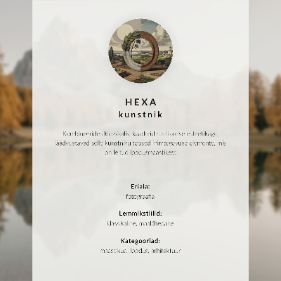 Retro plagát Drevená chata, vresovisko, pokojná voda