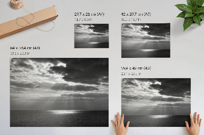 Plagát do izby Dynamická obloha nad pokojným oceánom