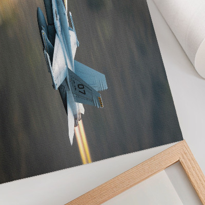 Poster Moderná stíhačka v dynamickom lete