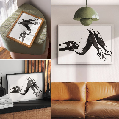 Poster Čiernobiele abstrakcie harmónia modernita