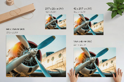Poster Záber lietadlového motora, technológie a modernity