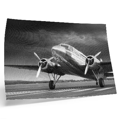 Poster Staré lietadlo v monochromatických farbách