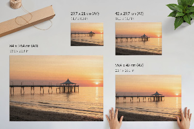 Poster Západ slnka nad vodou, očarujúci výhľad