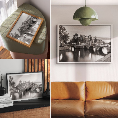 Poster Elegantné mosty, klasická architektúra, kanály