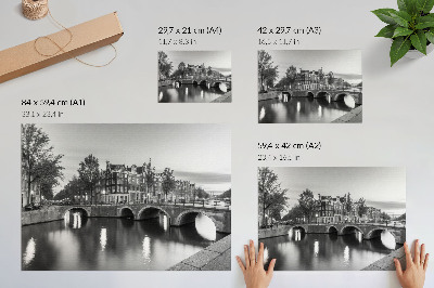 Poster Elegantné mosty, klasická architektúra, kanály