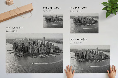 Plagát do izby Moderná panoráma mestských mrakodrapov